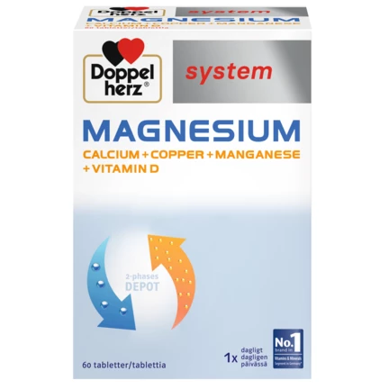 Doppelherz system MAGNESIUM + CALCIUM  Set forfra