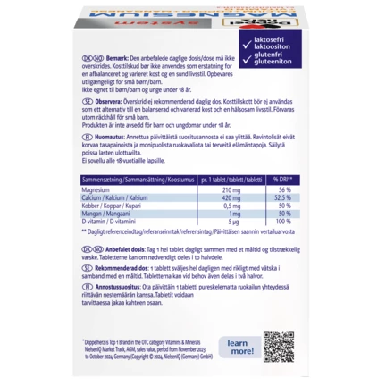 Doppelherz system MAGNESIUM + CALCIUM  Bagfra