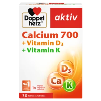 Doppelherz aktiv Calcium 700 + Vitamin D3 + Vitamin K Set forfra